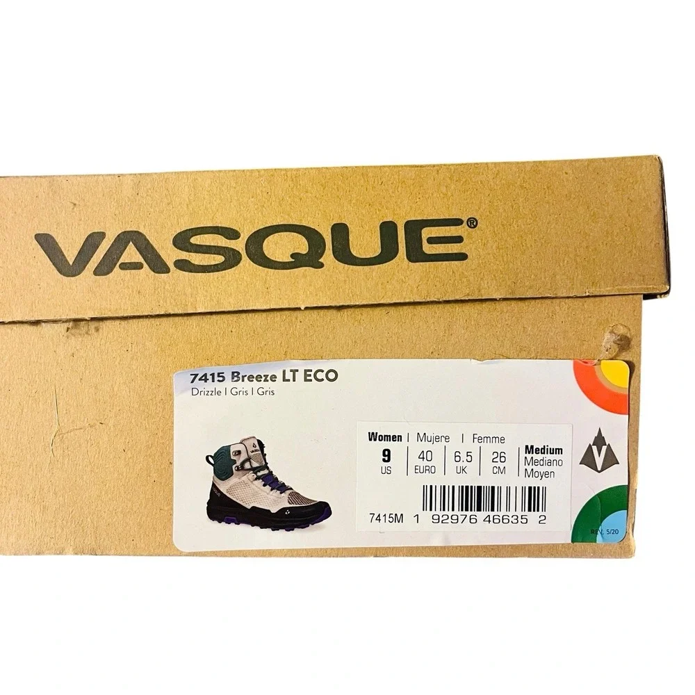 Vasque 7415 Breeze LT Eco Nature-Tex Womens Hiking Boots US 9.5 EU‎ 40 Drizzle